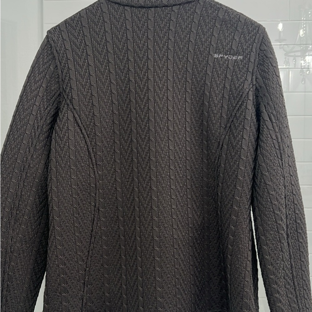 Spyder Gray Knit Sweater with Ribbed Pattern - Picture 3 of 6